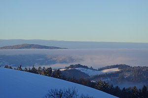 Blick von der Terrasse im Winter