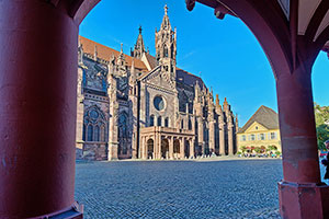 Historischer Münsterplatz von Freiburg im Breisgau